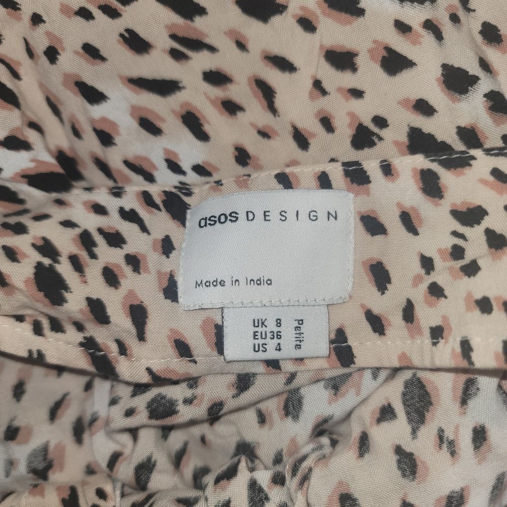 ASOS Button Front Midi Skirt‎ Cheetah Pockets Women 4 Boho Summer Beach Chic - Picture 5 of 8